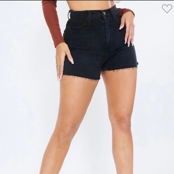 Vintage black denim shorts - Picture 1 of 4